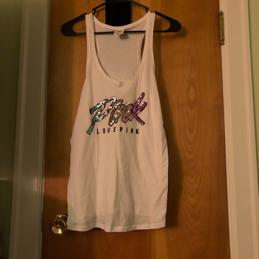 PINK sequin tank